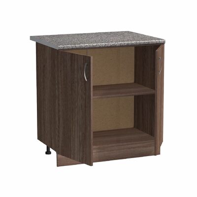 Рабочий стол 80 цвет Дуб темный столешница Гранит SANTREK HOME (ЛДСП)