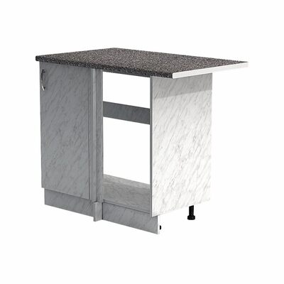 Рабочий стол угловой универсальный 100 цвет Карара столешница Гранит SANTREK HOME (ЛДСП)