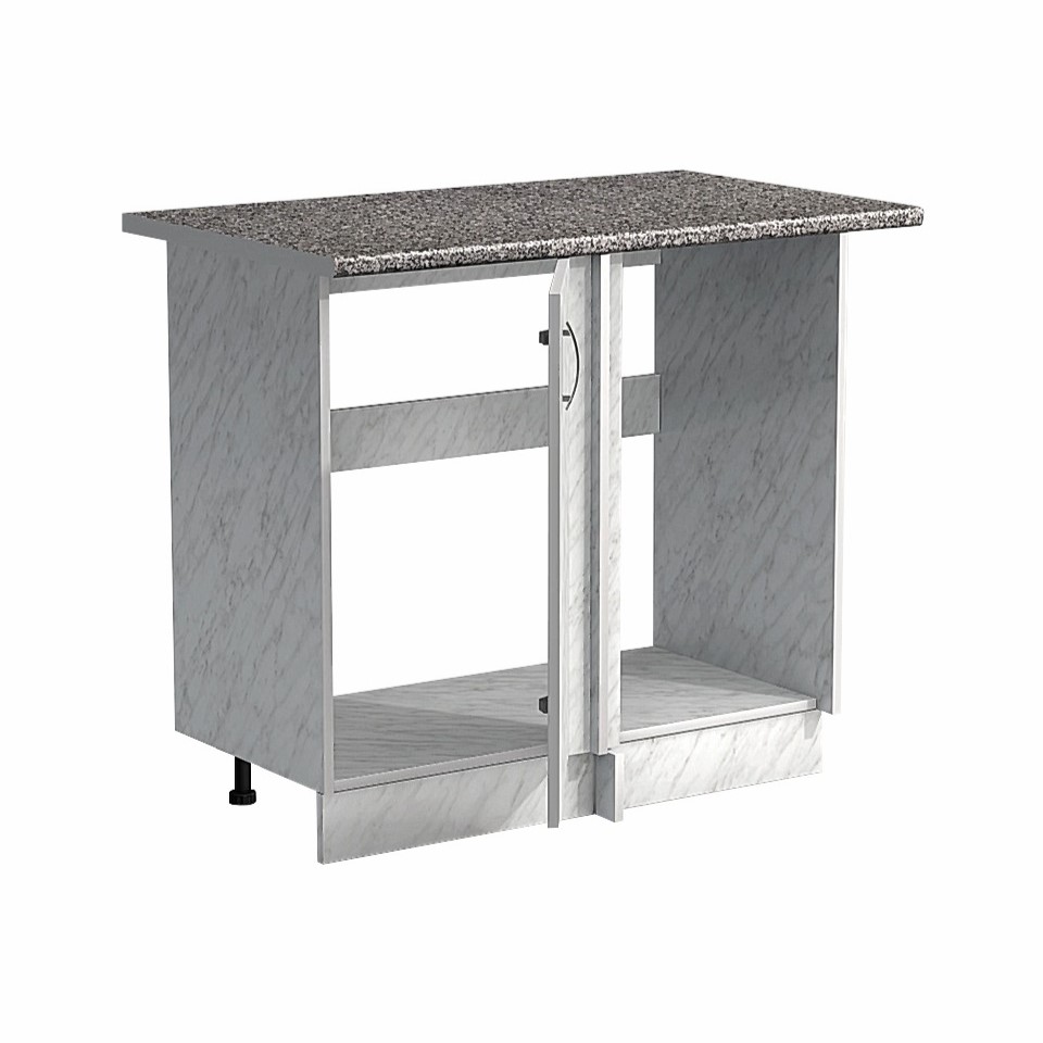 Рабочий стол угловой универсальный 100 цвет Карара столешница Гранит SANTREK HOME (ЛДСП)