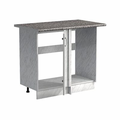 Рабочий стол угловой универсальный 100 цвет Карара столешница Гранит SANTREK HOME (ЛДСП)