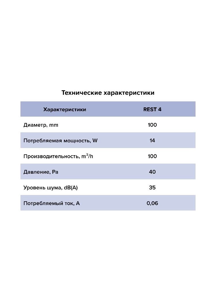 Вентилятор накладной ERA D100 REST 4S сетка 