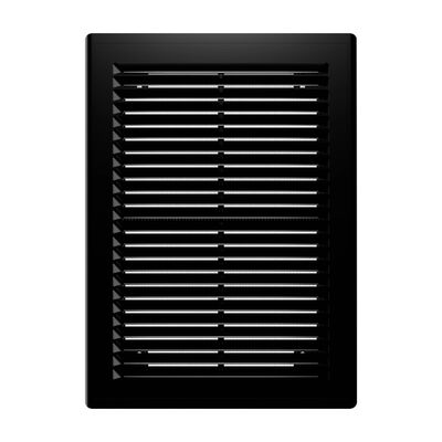 Решетка вентиляционная ERA 1825Р Black сетка разъемная 185х255 пластик ЧЁРНЫЙ