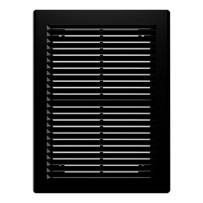 Решетка вентиляционная ERA 1520Р Black сетка разъемная 150х200 пластик ЧЁРНЫЙ