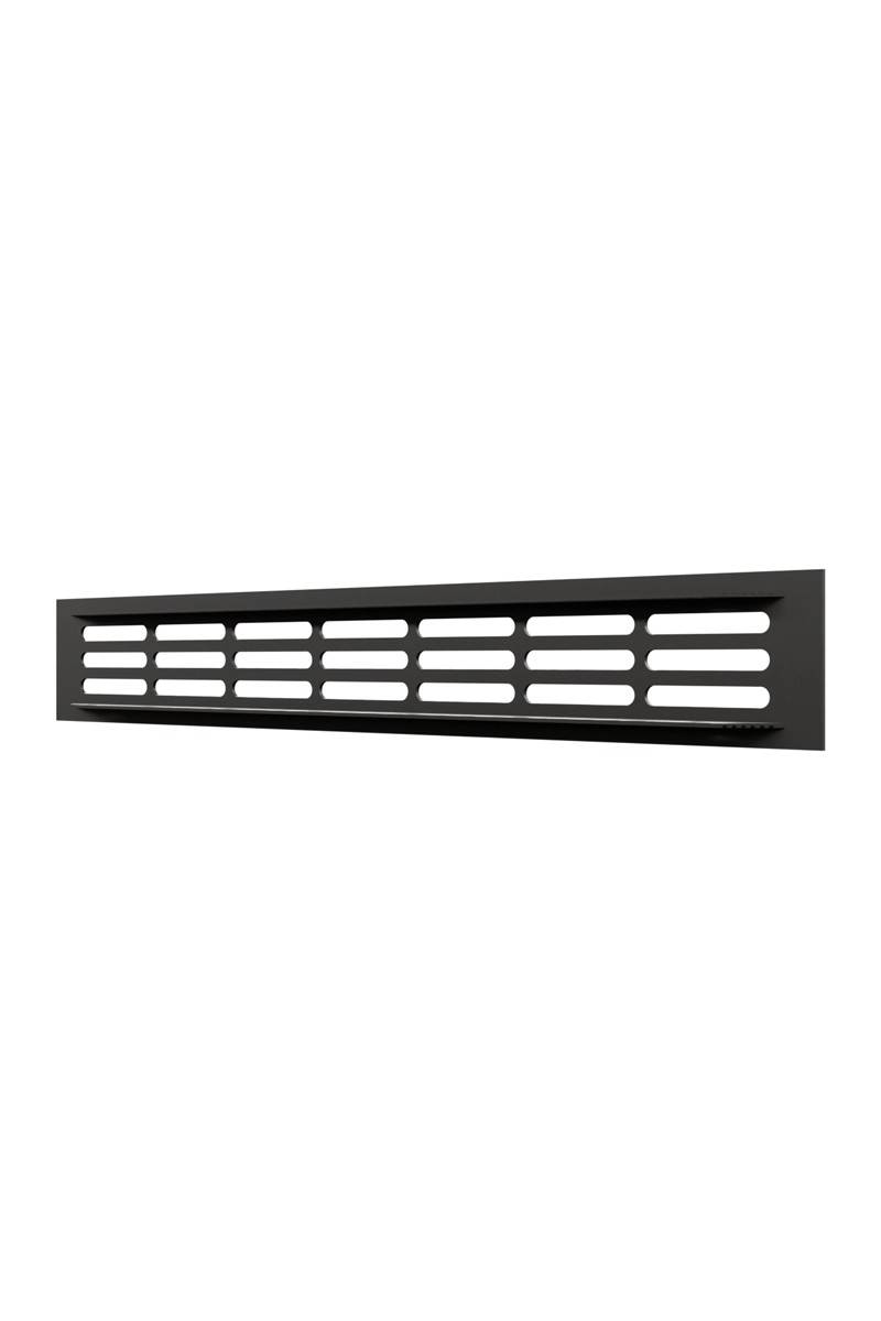 Решетка вентиляционная ERA 3004DP AL Matt black переточная 300x42 ЧЁРНЫЙ МАТОВЫЙ