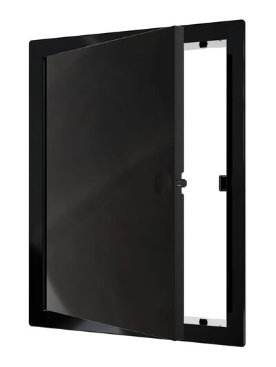 Люк ревизионный ERA LN фланец 150х200 нажимной 172х222 пластик EVECS (L1520N black) ЧЁРНЫЙ