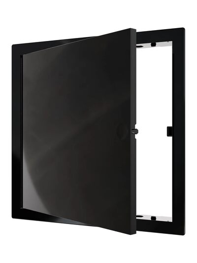 Люк ревизионный ERA LN фланец 200x200 нажимной 224х224 пластик EVECS (L2020N black) ЧЁРНЫЙ