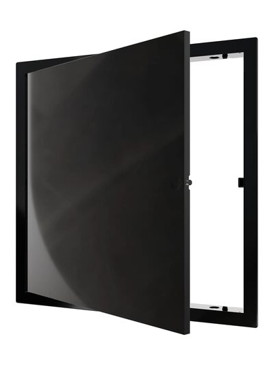 Люк ревизионный ERA LN фланец 300х300 нажимной 327х327 пластик EVECS (L3030N black) ЧЁРНЫЙ