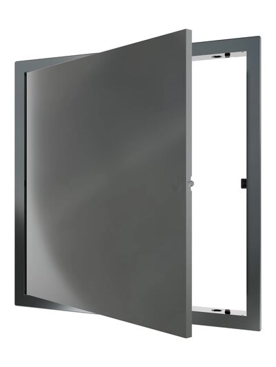 Люк ревизионный ERA LN фланец 300х300 нажимной 327х327 пластик EVECS (L3030N gray) СЕРЫЙ