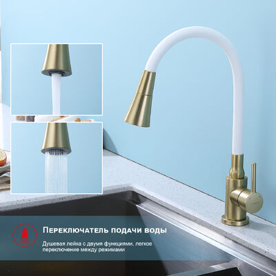 S201.4308.03 Смеситель для кухни SPLENKA (сатин золотой)