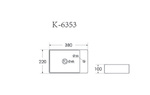 Раковина подвесная HOLLER K-6353 (380*220*100мм), белая (+ крепеж)