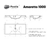 Умывальник "Paola Amaretto 100" (литьевой мрамор, 1010х485х165) в комплекте с выпуском и переливом г. Ульяновск