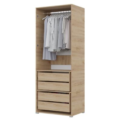  Шкаф Бостон 1000 2 створки, 2 ящика Дуб крафт золотой (6 мест)