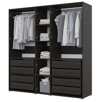  Шкаф Бостон 2000 5 створок, 4 ящика, 4 полки М Венге/Белый (11 мест)