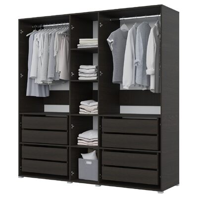  Шкаф Бостон 2250 5 створок, 4 ящика, 4 полки М Венге/Белый (11 мест)