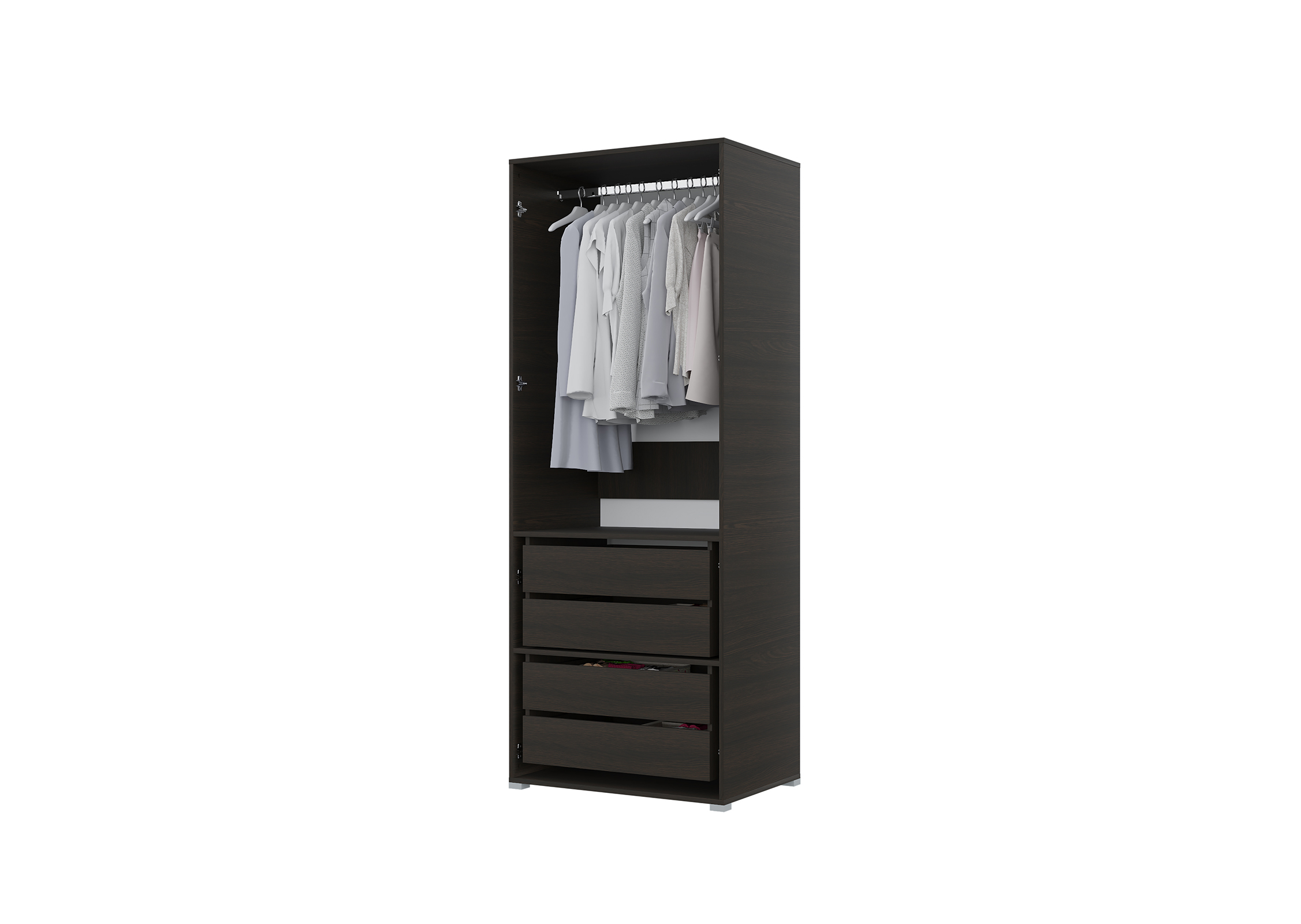  Шкаф Бостон 800 2 створки, 2 ящика Венге (7 мест)