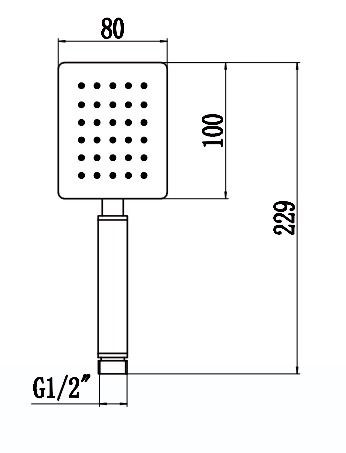 Лейка SAVOL для ручного душа 1/2″ (1 режим) S-FSP01L