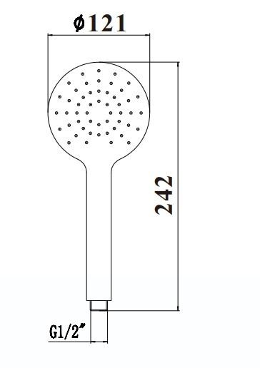 Лейка SAVOL для ручного душа 1/2″ (1 режим) S-YSP02H
