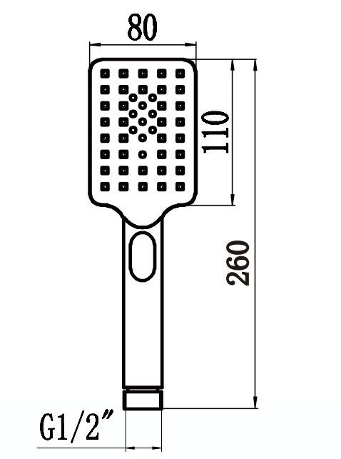 Лейка SAVOL для ручного душа 1/2″ (1 режим) S-FSP03H 