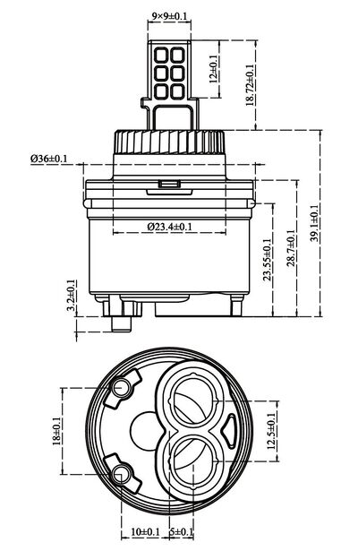 Картридж SAVOL для смесителя 35 мм S-FX04