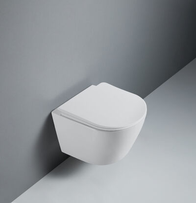  Унитаз подвесной безободковый D&K Rhein.Bach DT1476516, 500*360*350мм, сиденье микролифт, белый НОВИНКА!!! смыв "Торнадо" 