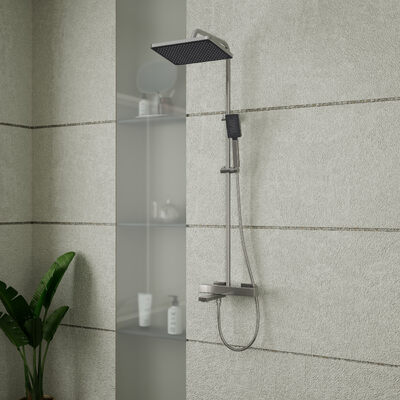 Тропическая душевая система RUSH Socotra (ST4235-60) термостатическая с изливом, хром