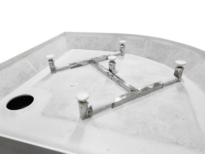 Поддон акриловый  SANTREK AQUA-R-800 радиус, белый, 800*800*140 + сифон в комплекте