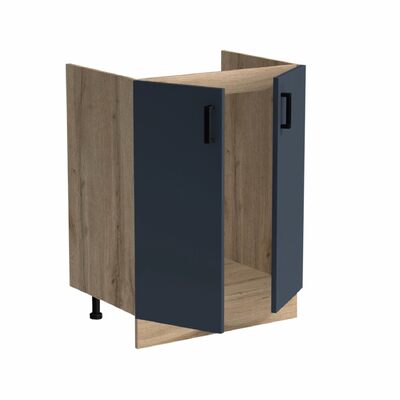 Тумба 60*50 цвет Графит/Дуб вотан (2 дверцы) SANTREK HOME (ЛДСП)