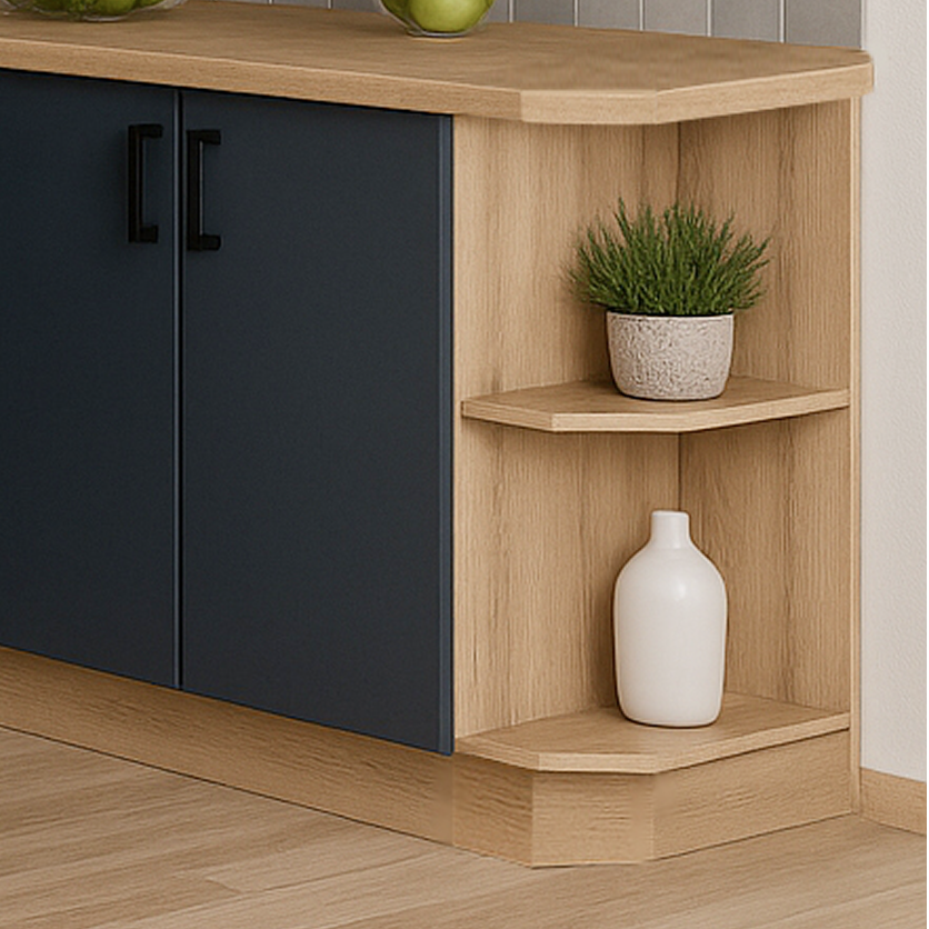 Стол-полка 300 правый цвет Графит/Дуб вотан столешница Дуб вотан  SANTREK HOME (ЛДСП)