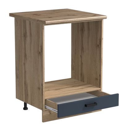 Рабочий стол под духовой шкаф 60 цвет Графит/Дуб вотан столешница Дуб вотан SANTREK HOME (ЛДСП)