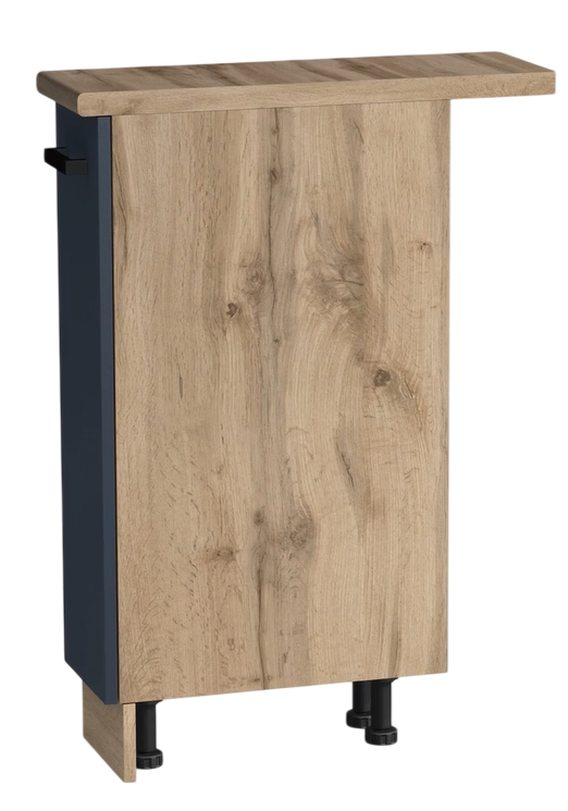 Бутылочница выдвижная 20 цвет Графит/Дуб вотан столешница Дуб вотан SANTREK HOME (ЛДСП)