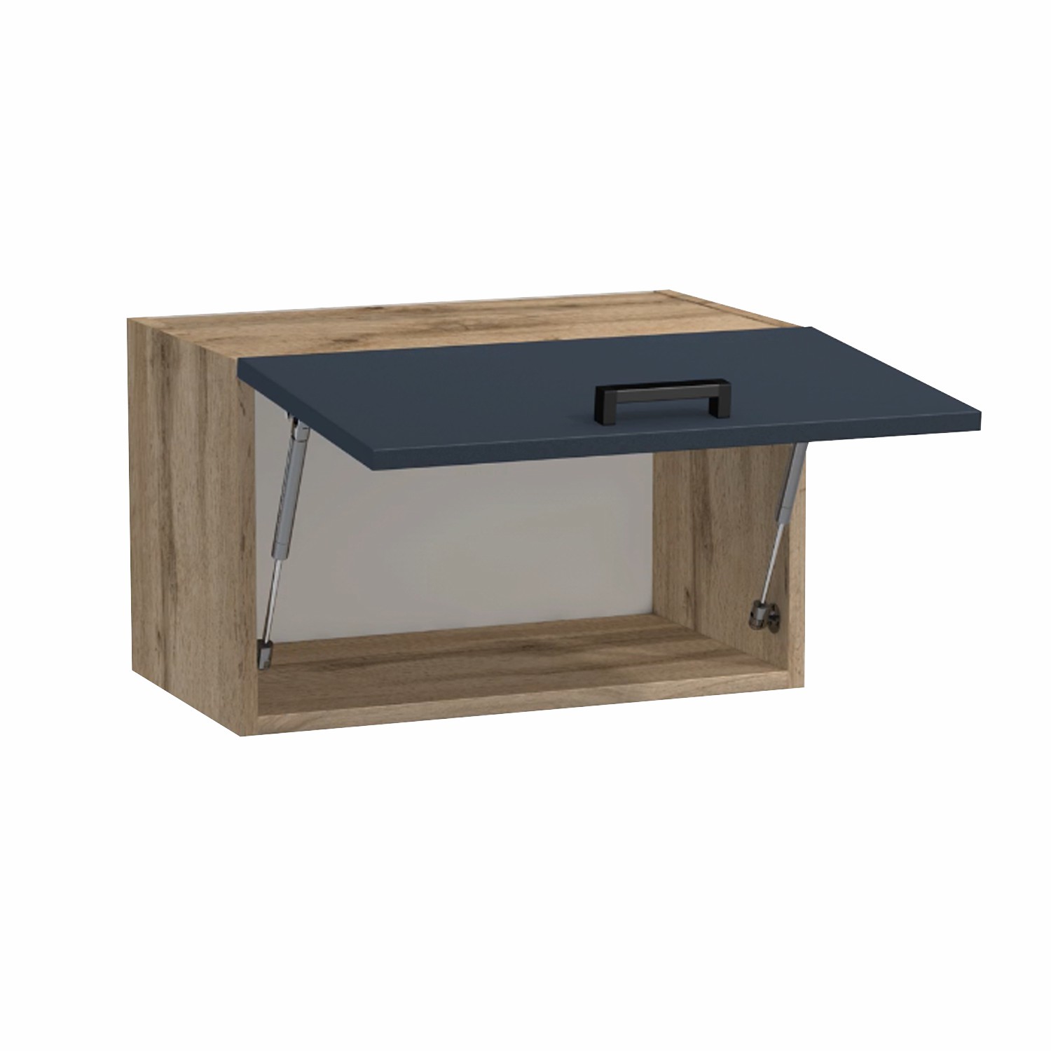 Шкаф горизонтальный над вытяжкой 60 цвет Графит/Дуб вотан SANTREK HOME (ЛДСП)