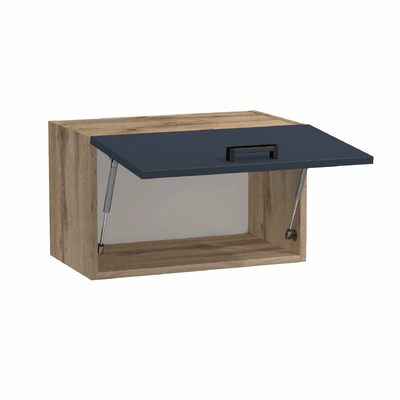 Шкаф горизонтальный над вытяжкой 60 цвет Графит/Дуб вотан SANTREK HOME (ЛДСП)