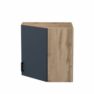 Шкаф угловой 60*60 цвет Графит/Дуб вотан SANTREK HOME (ЛДСП)