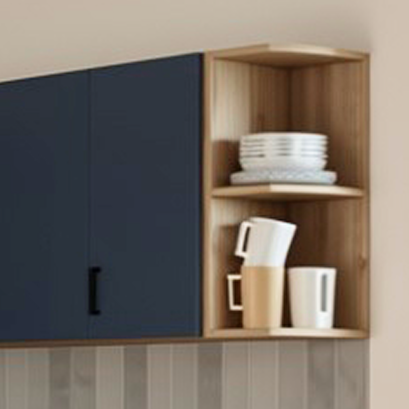 Шкаф-полка 300 цвет Графит/Дуб вотан SANTREK HOME (ЛДСП)