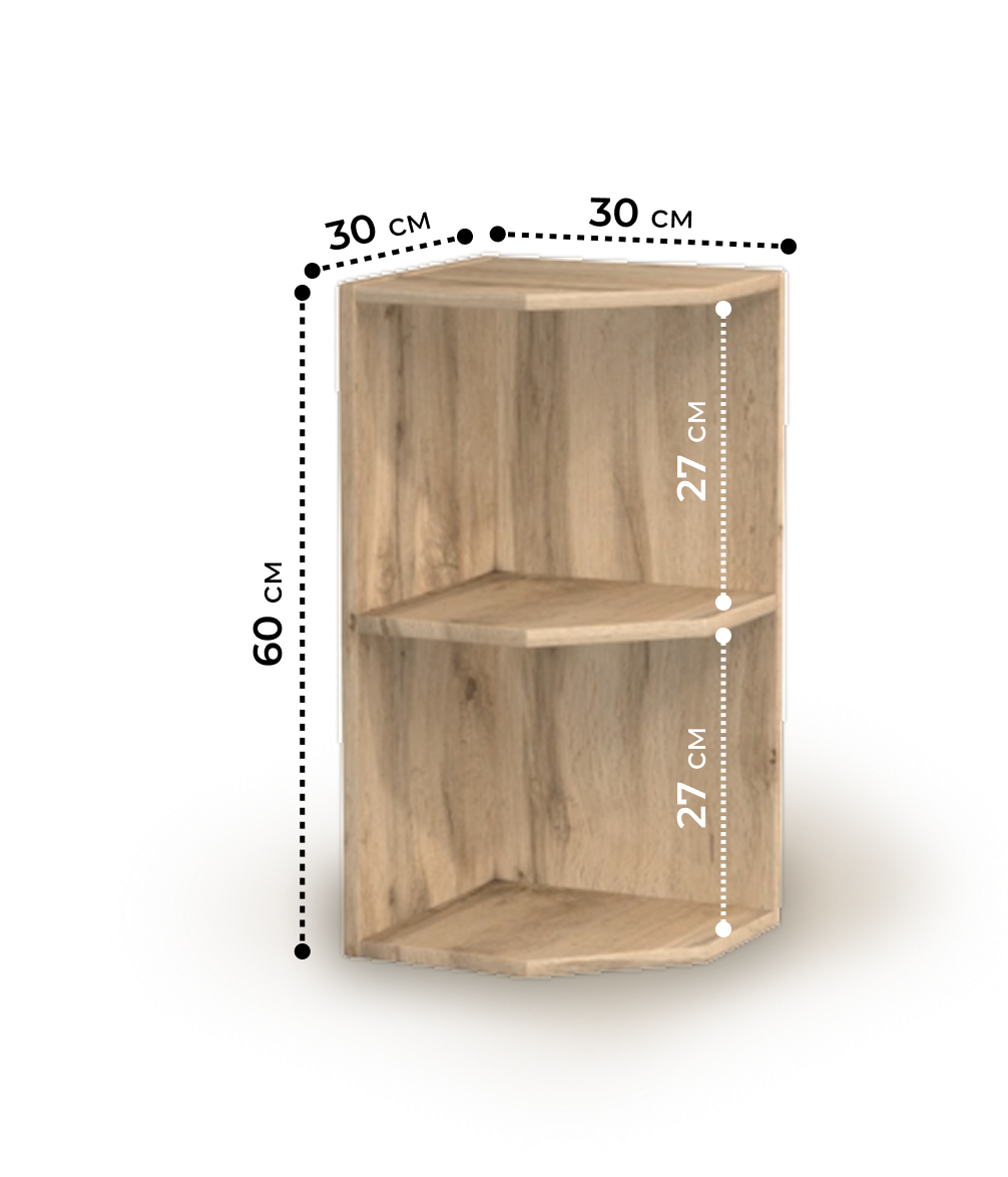 Шкаф-полка 300 цвет Графит/Дуб вотан SANTREK HOME (ЛДСП)