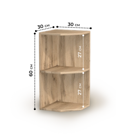 Шкаф-полка 300 цвет Графит/Дуб вотан SANTREK HOME (ЛДСП)