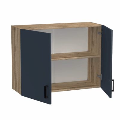 Шкаф для посуды 80 цвет Графит/Дуб вотан (с сушкой) SANTREK HOME (ЛДСП)