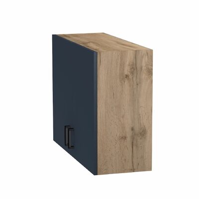 Шкаф для посуды 80 цвет Графит/Дуб вотан (с сушкой) SANTREK HOME (ЛДСП)