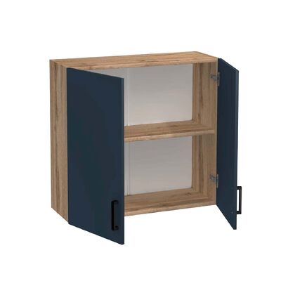 Шкаф для посуды 60 цвет Графит/Дуб вотан SANTREK HOME (ЛДСП)