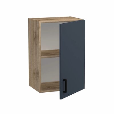 Шкаф для посуды 40 цвет Графит/Дуб вотан SANTREK HOME (ЛДСП)