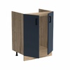Тумба 80*50 цвет Графит/Дуб вотан (2 дверцы) SANTREK HOME (ЛДСП)