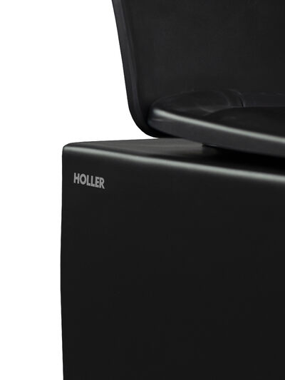 Унитаз подвесной безободковый HOLLER BLOCK MB (520*340*355мм, сиденье дюропласт, микролифт) черный матовый