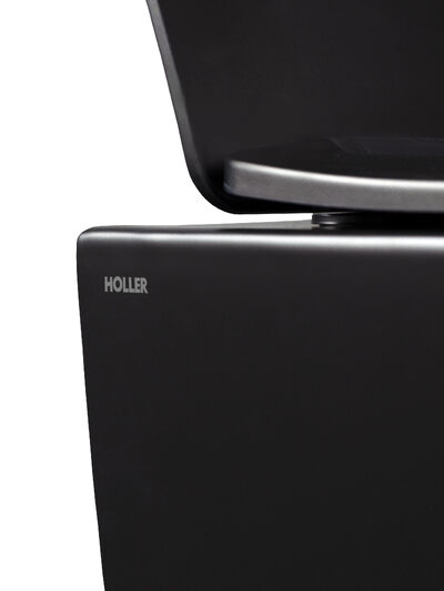  Унитаз подвесной безободковый HOLLER WALL MB (530*360*350мм, сиденье дюропласт, микролифт) черный матовый
