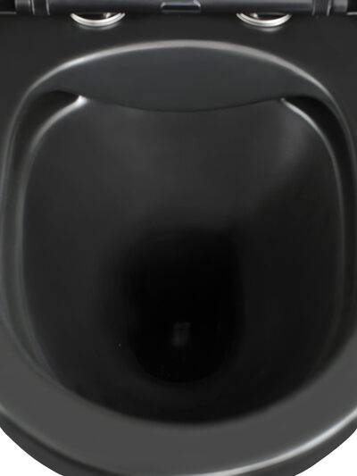 Унитаз-компакт безободковый HOLLER WEST MB (620*360*820мм, сиденье дюропласт с микролифтом, арматура 2-х режимная)  (2 места) черный матовый Унитаз-компакт безободковый HOLLER WEST MB (620*360*820мм, сиденье дюропласт с микролифтом, арматура 2-х режимная)  (2 места) черный матовый