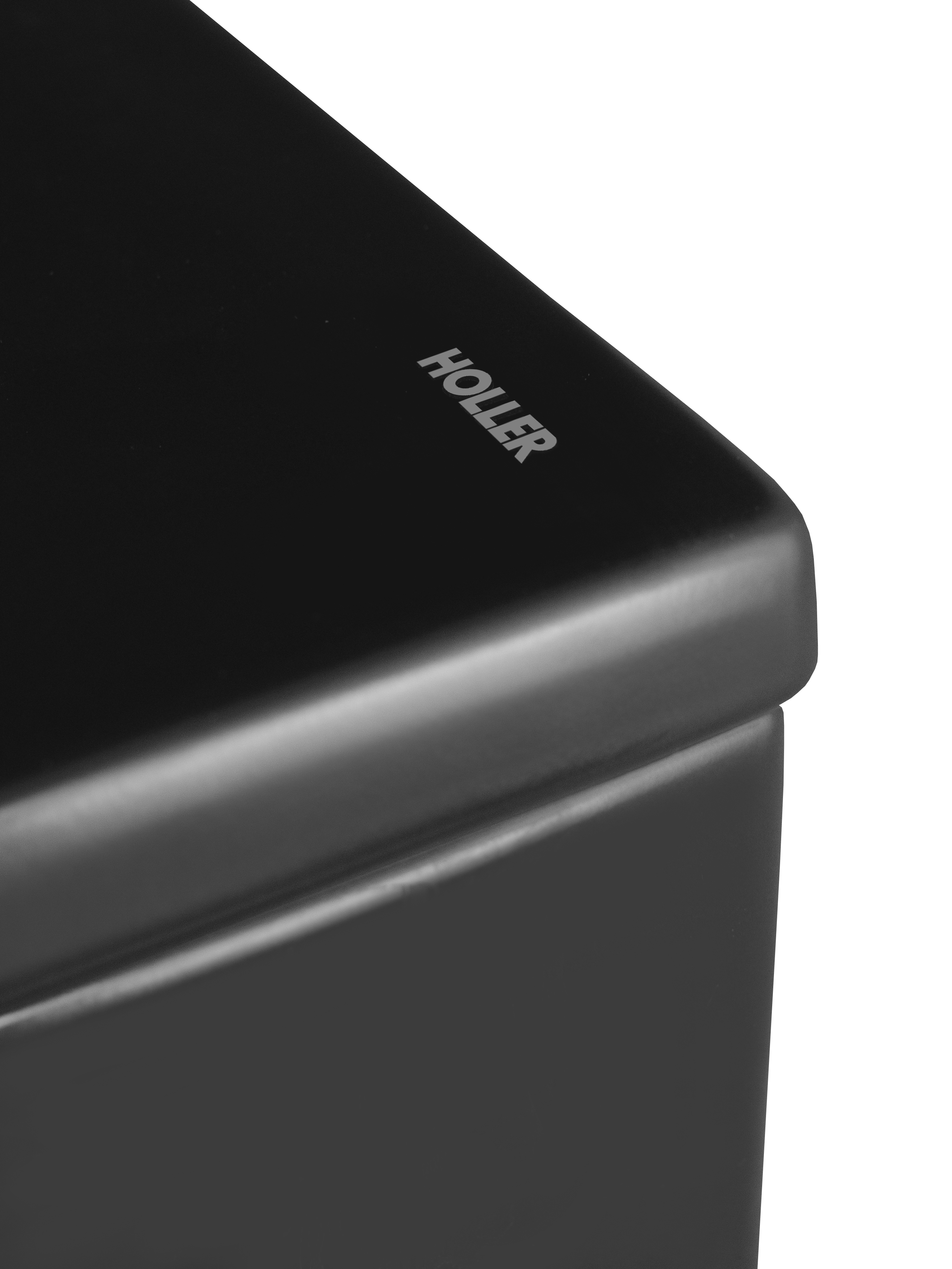 Унитаз-компакт безободковый HOLLER WEST MB (620*360*820мм, сиденье дюропласт с микролифтом, арматура 2-х режимная)  (2 места) черный матовый