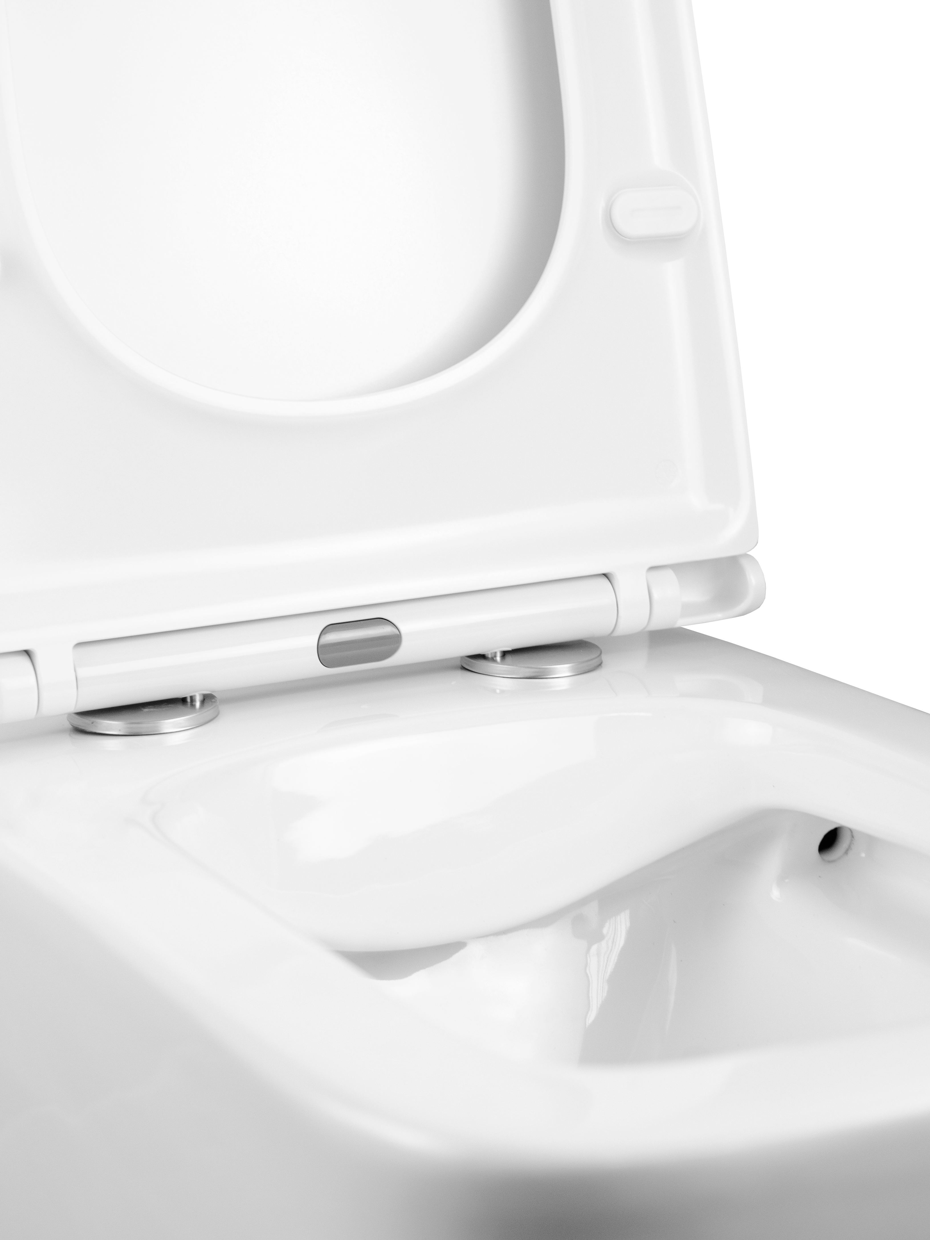 Унитаз-моноблок безободковый HOLLER FORT (665*345*805мм, сиденье дюропласт с микролифтом, арматура 2-х режимная)  (1 место) белый