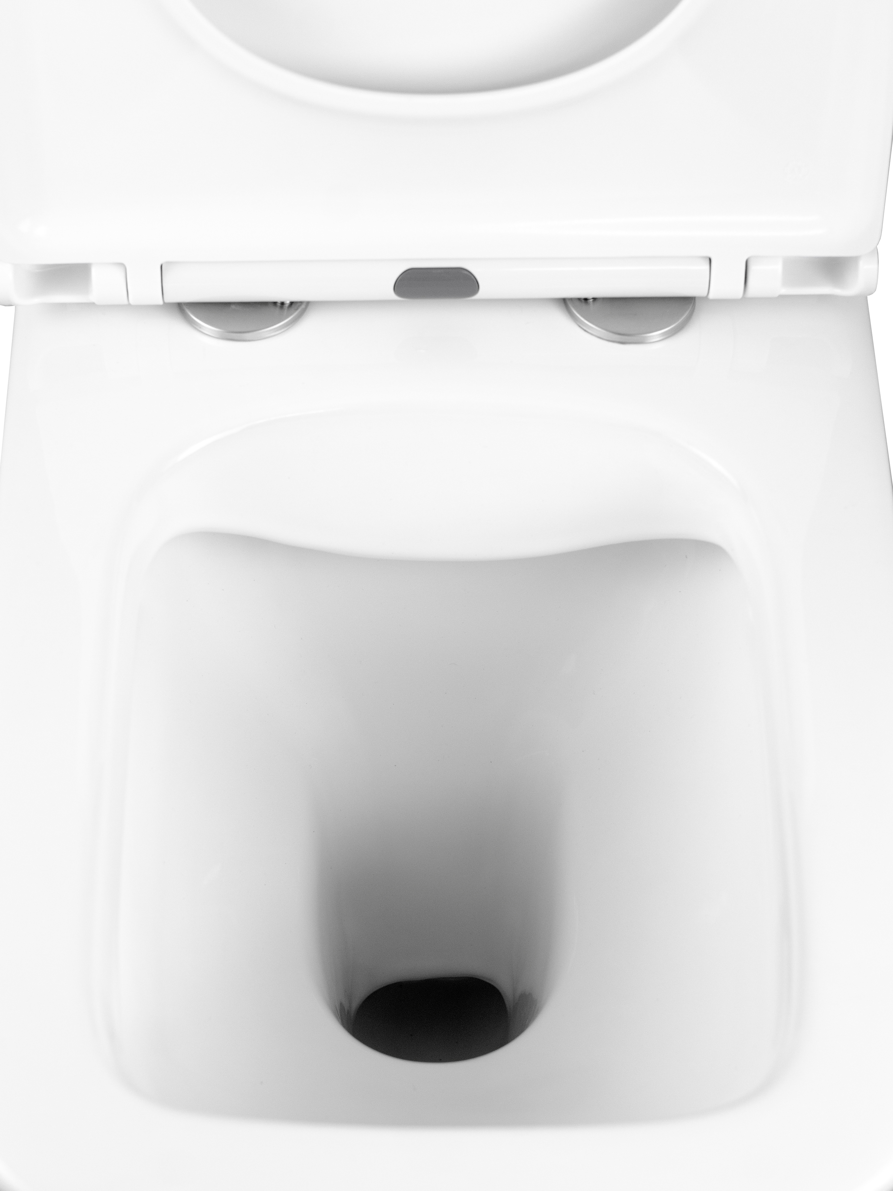 Унитаз-моноблок безободковый HOLLER FORT (665*345*805мм, сиденье дюропласт с микролифтом, арматура 2-х режимная)  (1 место) белый