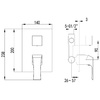 LM4527C Unit Смеситель для ванны и душа встраиваемый с доп. 2х-функц. диверт, без аксессуаров, хром
