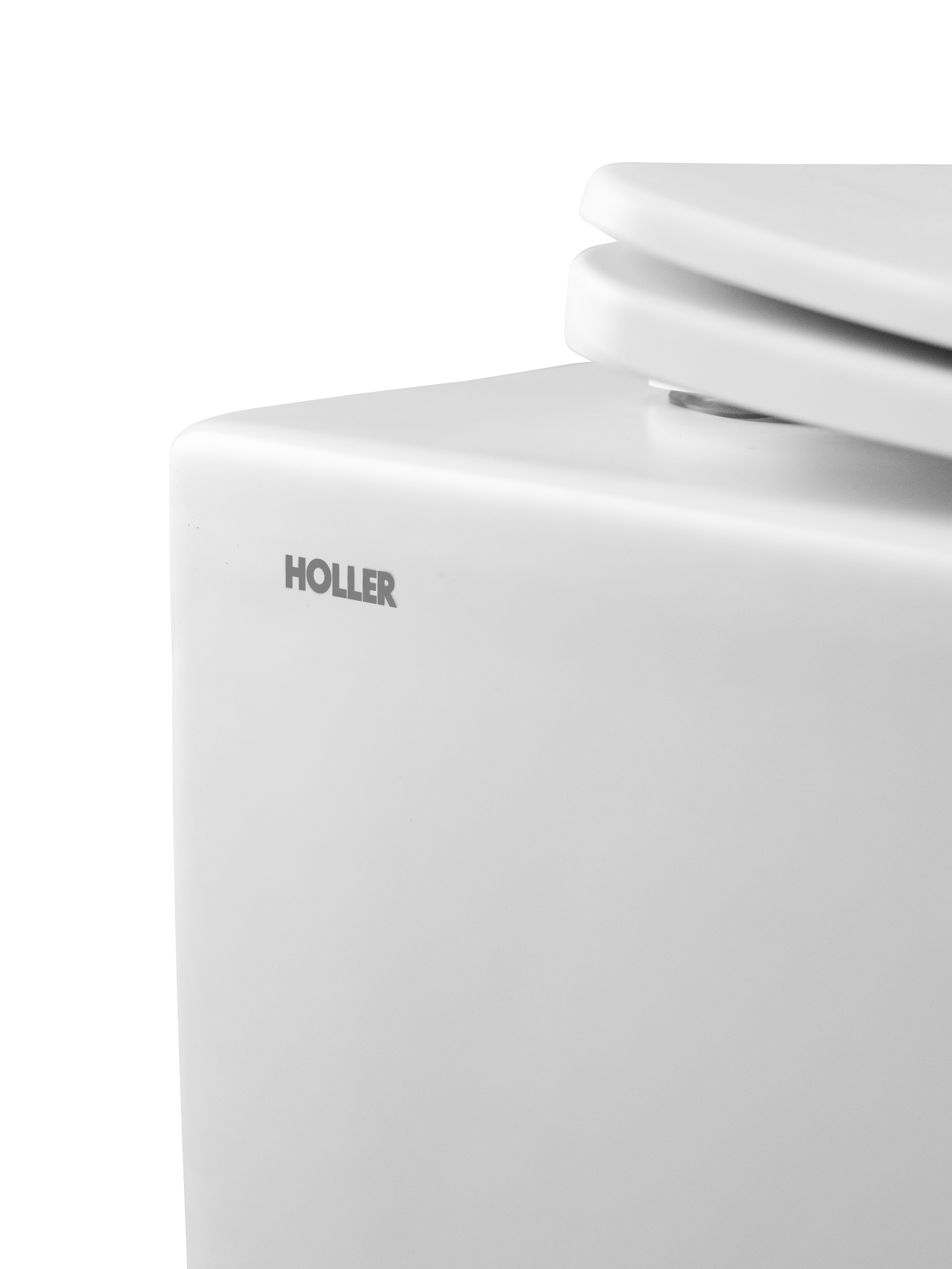 Унитаз подвесной безободковый (Торнадо) HOLLER FLOW MW (530*360*350мм, сиденье дюропласт, микролифт) белый матовый