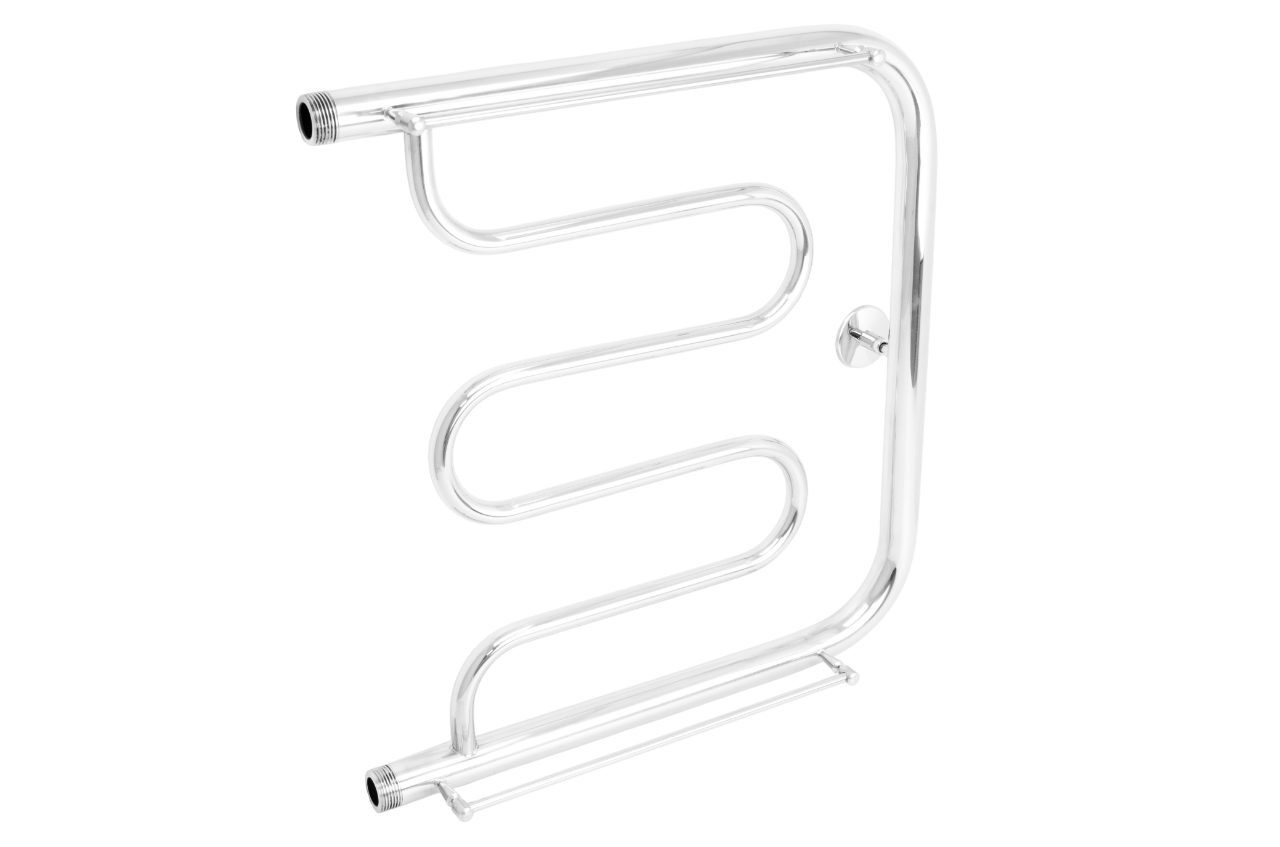 Полотенцесушитель АКВАДРАЙВ нерж. МП 50*50 ф1" (2 полочки)